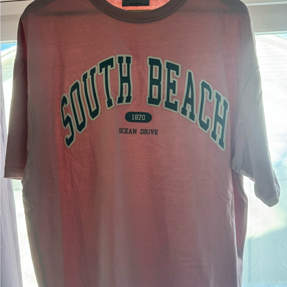 South Beach Graphic Short Sleeve Tee - Pink - Unbranded